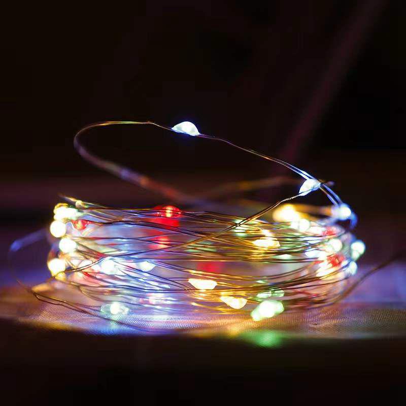 LED Copper Wire String Lights for Decorative Gift Displays and Colorful Cake Atmosphere, Battery Operated