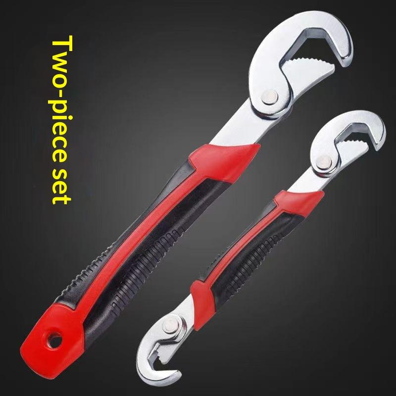 1/2Pcs Steel Wrench High Carbon Steel Multi Functional Adjustable Self Locking Ratchet Open End Wrench Manual Repair Tool