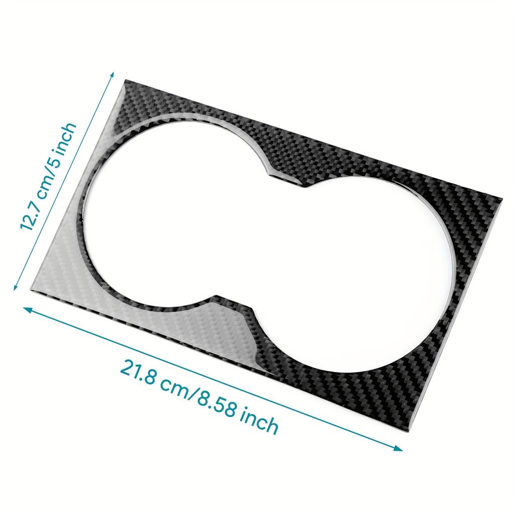 For Alfa Romeo Giulia 2015-2025 Rear Center Console Water Cup Holder Frame Cover Carbon Fiber Sticker Car Interior Accessories
