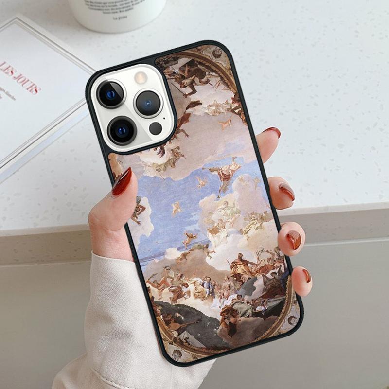 Vintage Baroque Painting Phone Case For iPhone 17 Air 11 12 13 14 15 16 Pro Max Cover For iPhone 17 Air Max Plus Coque Shell