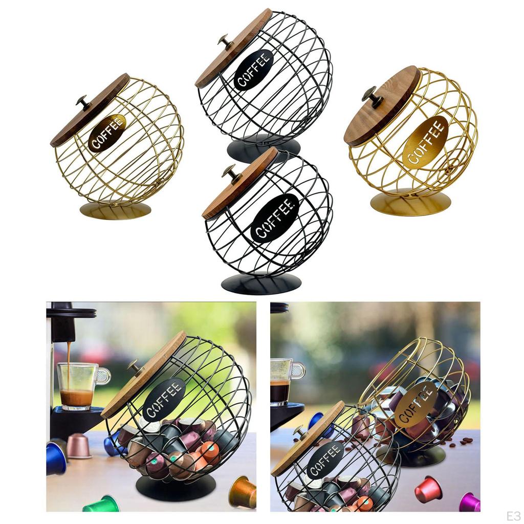 Coffee Capsule Holder, Desktop Container for Cafes, Hotels, Large Capacity, Counter Decoration,