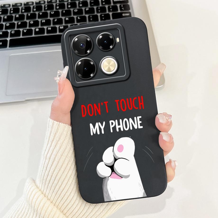 Soft TPU Candy Silicone Phone Case For Infinix Note 40 Pro Plus Note 40 4G 5G Back Cover Note40 4G Bumper Flower Girl Fashion
