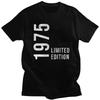 Awesome 50th Vintage 1975 Printed T Shirt ShortSleeve Cotton Tshirt Casual Custom Years Birthday Gift Tees Slim Fit Clothes