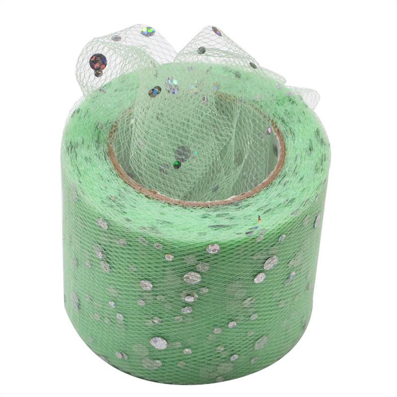 25Yards Baby Shower Glitter Sequin Tulle Roll Fabric Spool Tutu Party Birthday Gift Wedding Decoration Favors Event Supplies