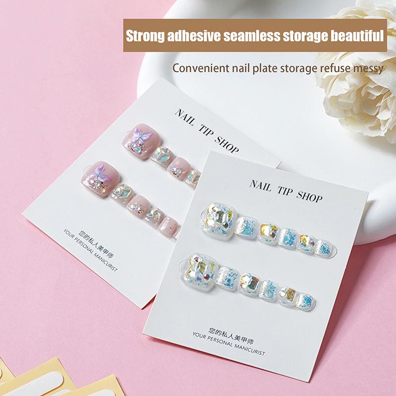 30/36Pcs Lengthened Clear Double-Sided Tape False Nails Tips Display Stand Glue Stickers Manicure Practice Showing Tools