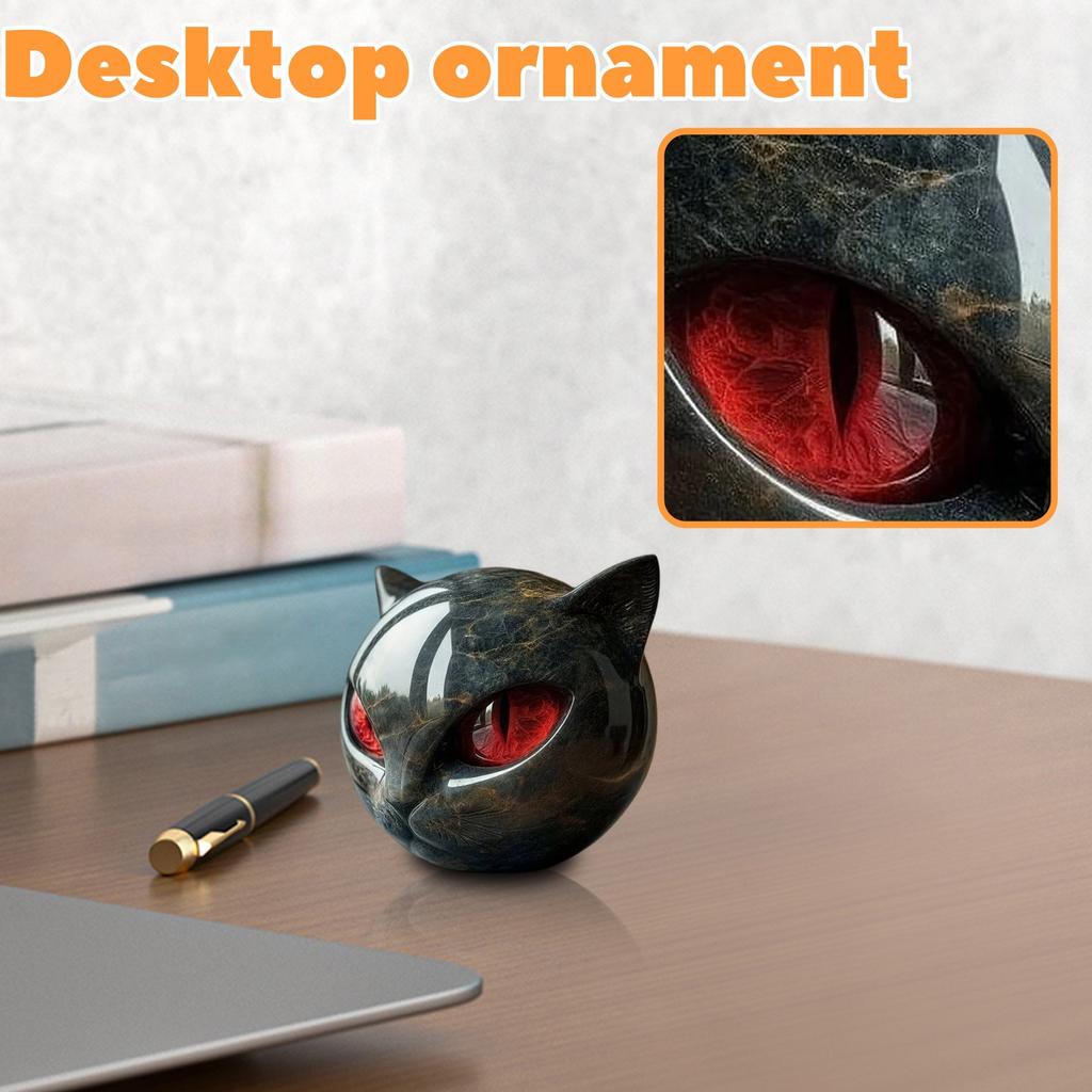Luxusní černá kočka kamenná socha, Elegantní domácí dekorace a umělecké dílo připravené k darování, Dárky pro milovníky koček ženy muže