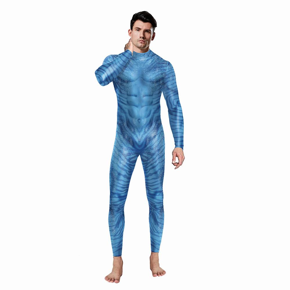 Halloween-Kostüm Film Avatar Strumpfhose Wasserweg Einteiler Cosplay-Anzug