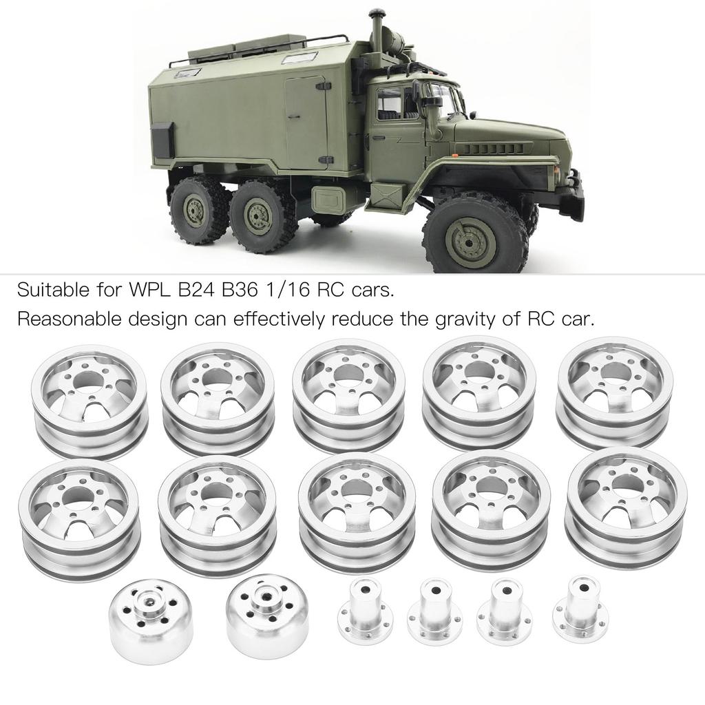 Aluminum Alloy Metal Wheel Hub for WPL B24 B36 1/16 6 Military Tracked Vehicle Wheel Rims Hub