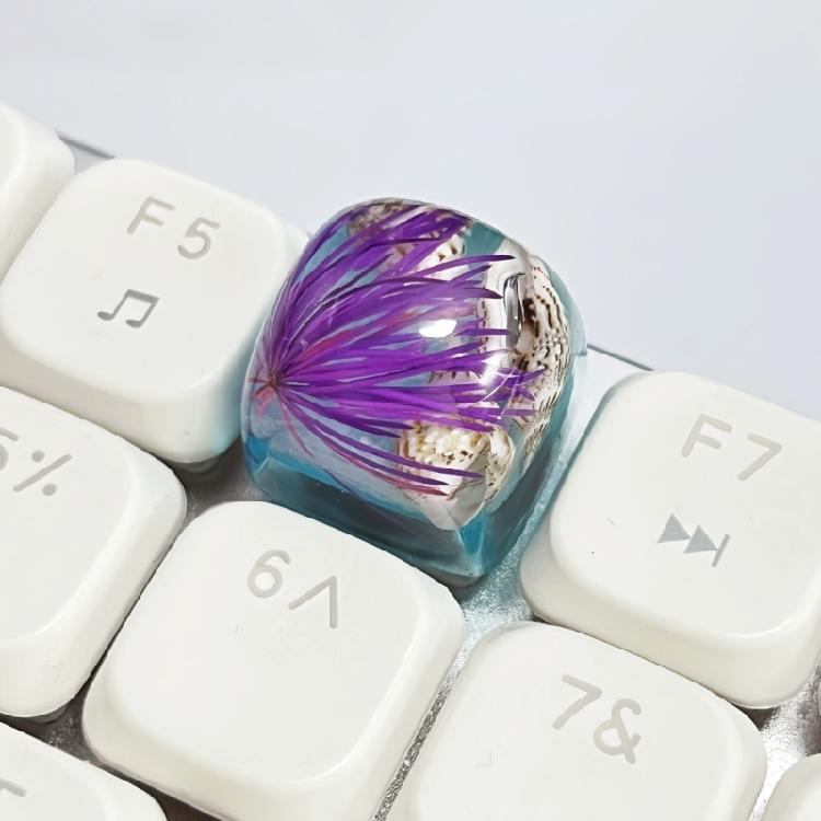Clear Keycaps Featuring Underwater And Ocean Creature Pattern For Mechanical Keyboards Switches Decoration