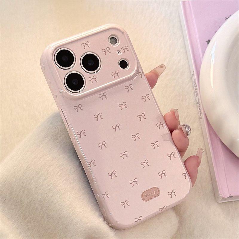 

Pink Bow Heart Window Phone Case for Apple 17 ProMax (14/15/16) Apple 11