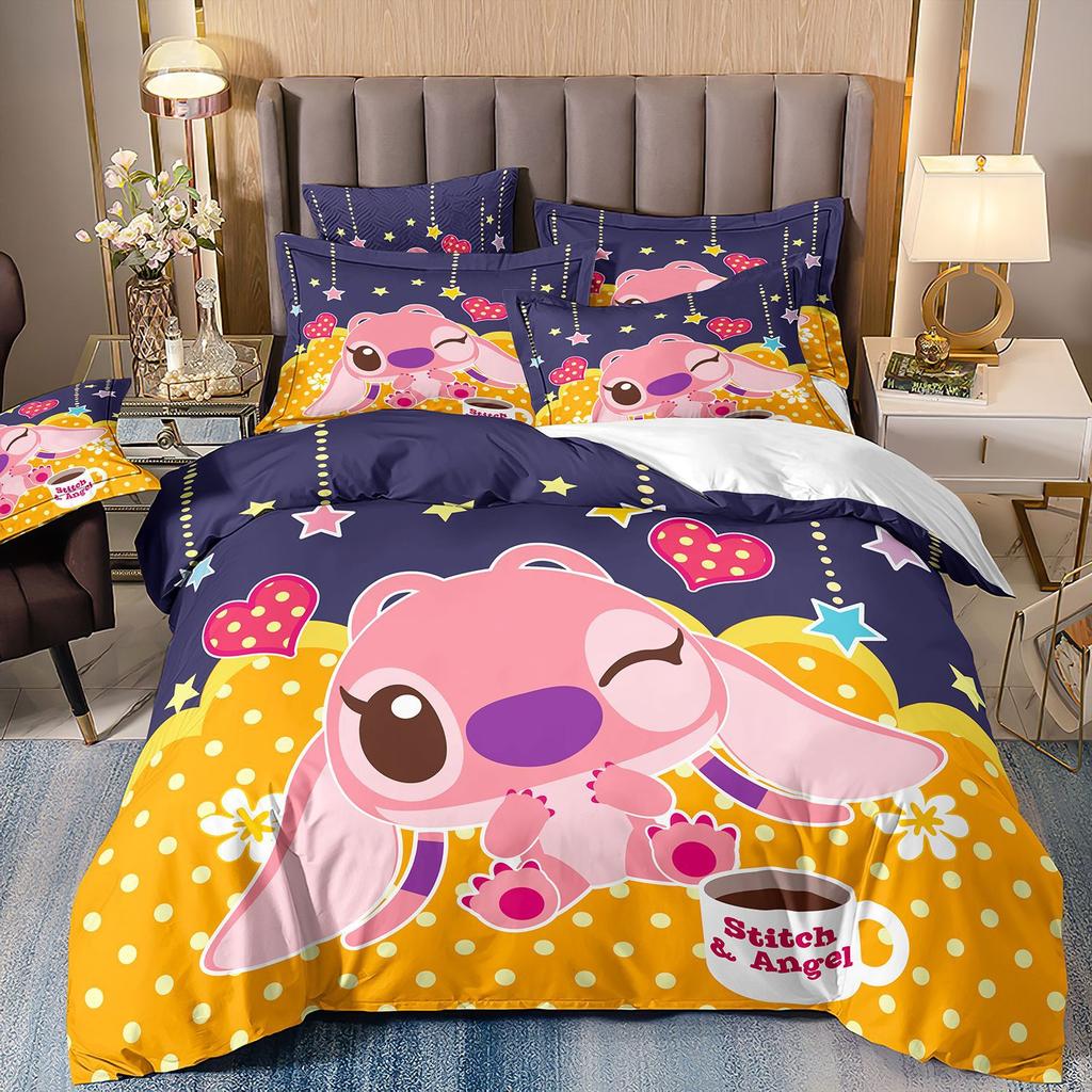 Digital Printing Three-Piece Cute Cartoon Quilt Cover 3D Bed Kit