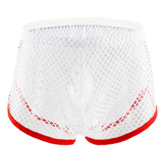Fashion Sexy Mesh See-through Low Waist Men's Breathable Boxer Briefs Underwear