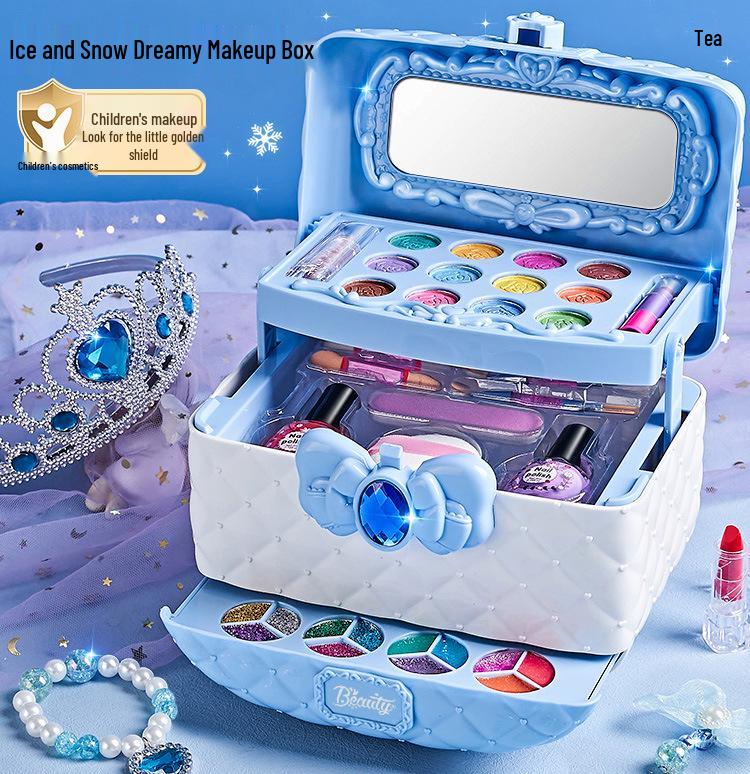 Set de Machiaj de Prințesă pentru Copii Netoxic - Cosmetice pentru Copii și Cadou Lac de Unghii