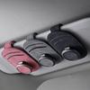 Universal Auto Sonnenblende Wildleder Sonnenbrillenhalter Multifunktionale Kartenaufbewahrungstasche Auto Brillenclip Autozubehör