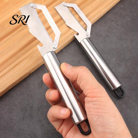 Non-slip Handle Peeler Stainless Steel Vegetable Multi-Function Fruit Potato for Pineapple Pumpkin Sugarcane Ergonomic Bottle Opener Rust-Proof