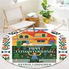 Pippi Longstocking Round Area Rug,Carpet Rug for Living Room Bedroom Sofa Playroom Decor,Non-slip Floor Mat