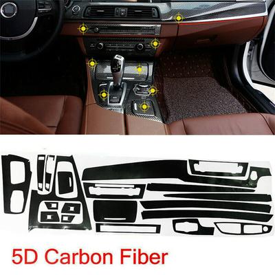 Autocolante decorative interioare auto DIY stil fibră de carbon pentru BMW Seria 5 F10 F18 2011-2017