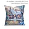 Santa Claus Christmas Tree Snow Scene Snowman Animal Deer Rabbit Bird Fox Sofa Seat Bedroom Car Office Decoration Pillowcase