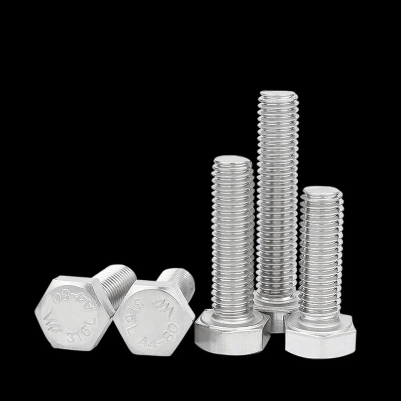 316L Stainless Steel A4-80 DIN933 Hex Head Bolt