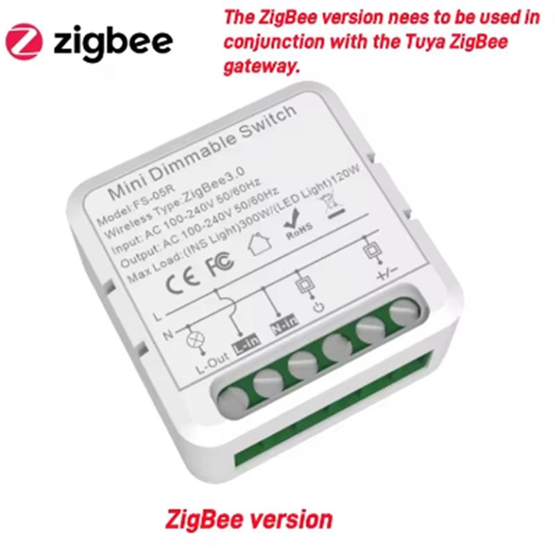 A25F-AC110-240V Zigbee Module Tuya Smart Dimmer Switch Light Switch DIY Smart Life APP Ready