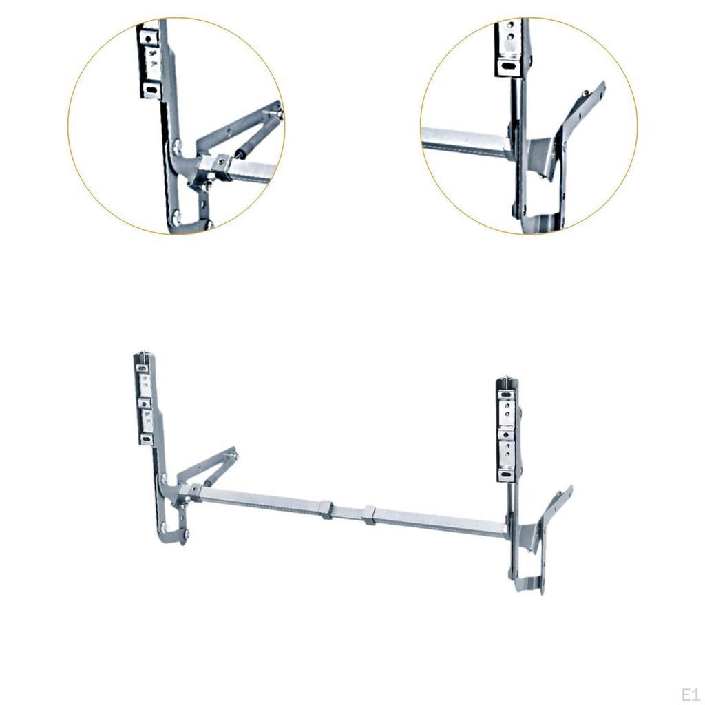 Cabinet Door Hinges Set Top Lift Hardware Support with Slow Closing Multipurpose Sturdy for Bedroom