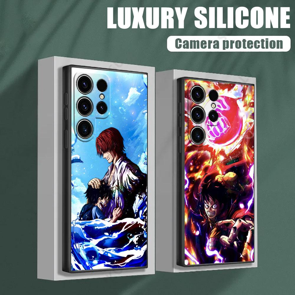 Anime O-One Piece Shanks Luffy Phone Case For Samsung Galaxy S25 S24 S23 S20 S21 FE S26 S22 Ultra 5G S26 Plus S25FE Soft Cover
