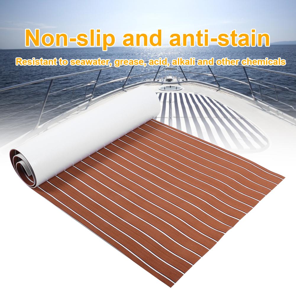 90x240cm Marine Boat Synthetic Flooring Self Adhesive EVA Foam Yacht Deck Sheet(GoldBlack )