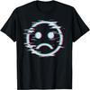 Sad Face Vaporwave Aesthetic Edgy Glitch Emo Sad Boi T-Shirt