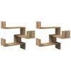 VidaXL Étagères d'angle murales 2 pcs chêne artisanal 40x40x49,5 cm, étagère murale, étagère suspendue, étagère murale 856609