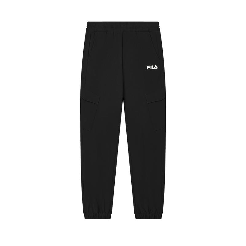 New FILA Lifestyle Knitted Sports Pants Women's Jet Black F11W449802FBK
