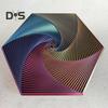 3D Printed Fractal Fidget Hexagon Stress Anxiety Relief Desk Spinning Toy Kids Adults Pocket Size Travel Colorful Spiral Hexagon Sensory Toy