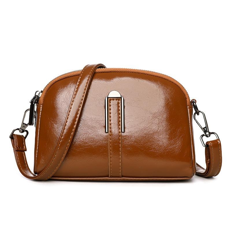 Retro mobile phone messenger bag women's new double-layer change shoulder bag fashionable simple texture mother bag