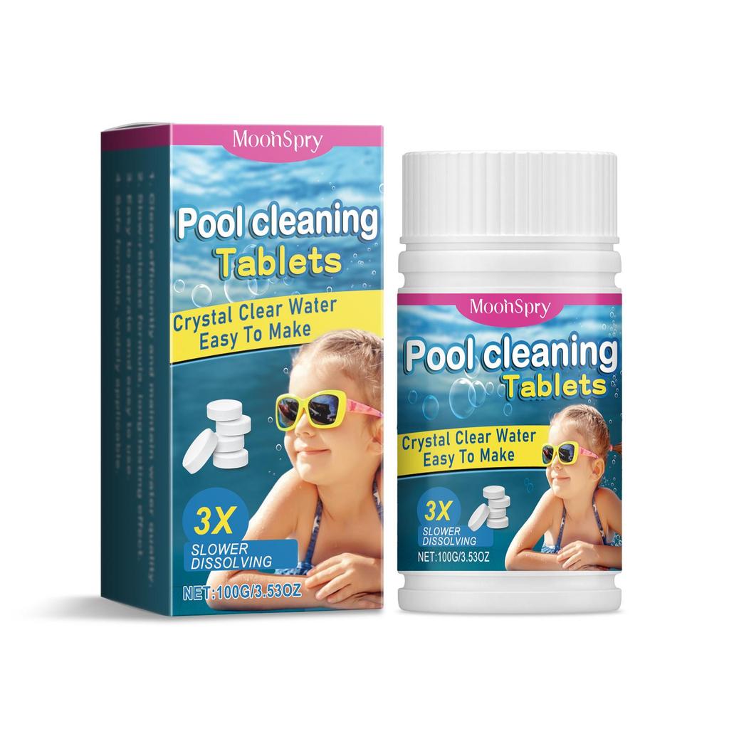 Pool Cleaning Slow-Release Tablets Pool Water Decontamination Deodorizing Cleaning Multi-Purpose Cleaning Effervescent Tablets