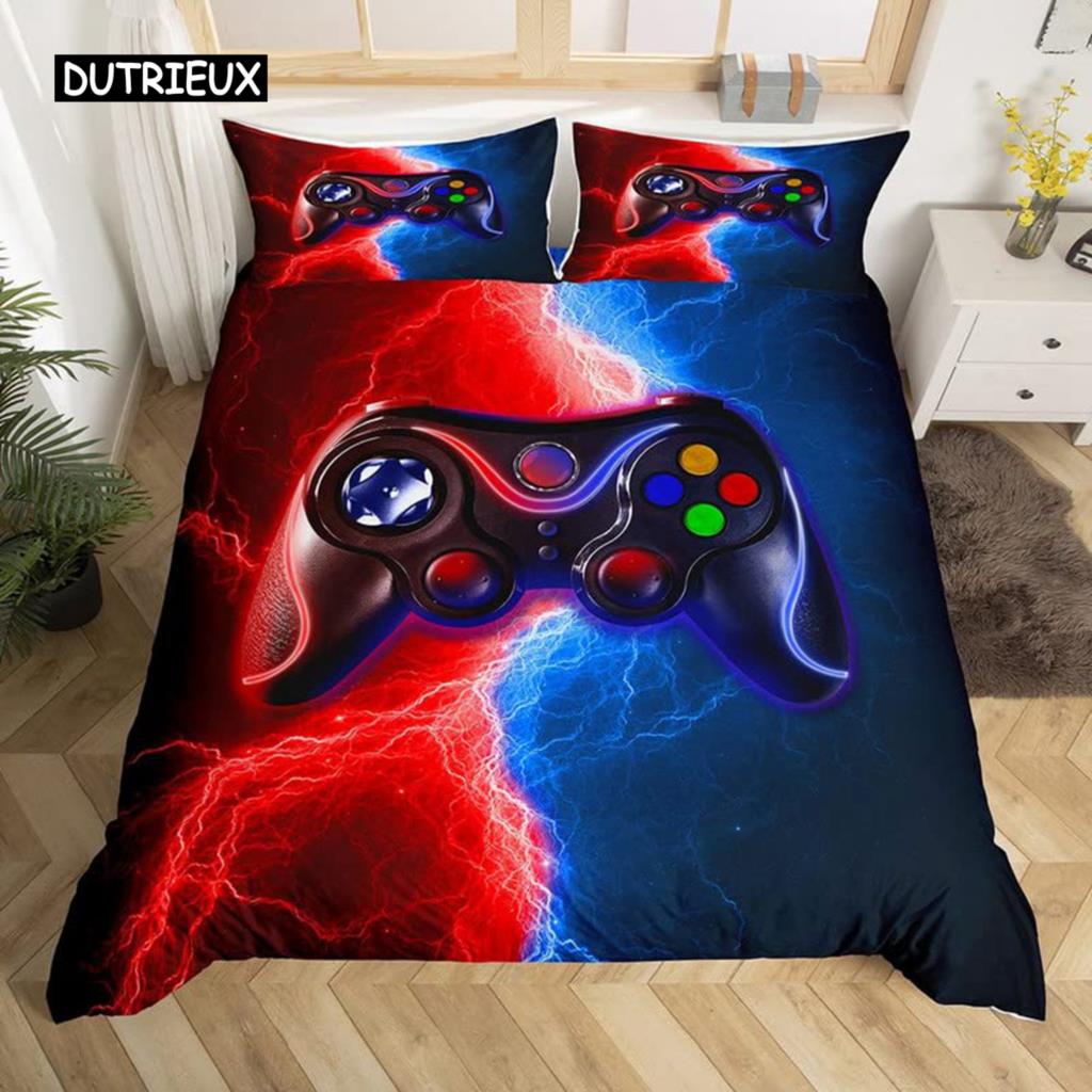 Gamepad Comforter Cover R Bedding Set Teens Video  Duvet  for Youth Kids Boys Modern  Controller Bedspread