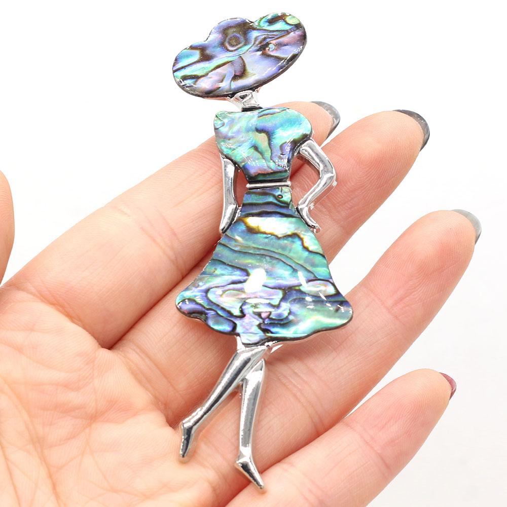 

1 шт. брошь из натуральной ракушки, булавка, красивые модели, броши в форме для женщин, ювелирные изделия, подарки 30x38 мм 30x38mm