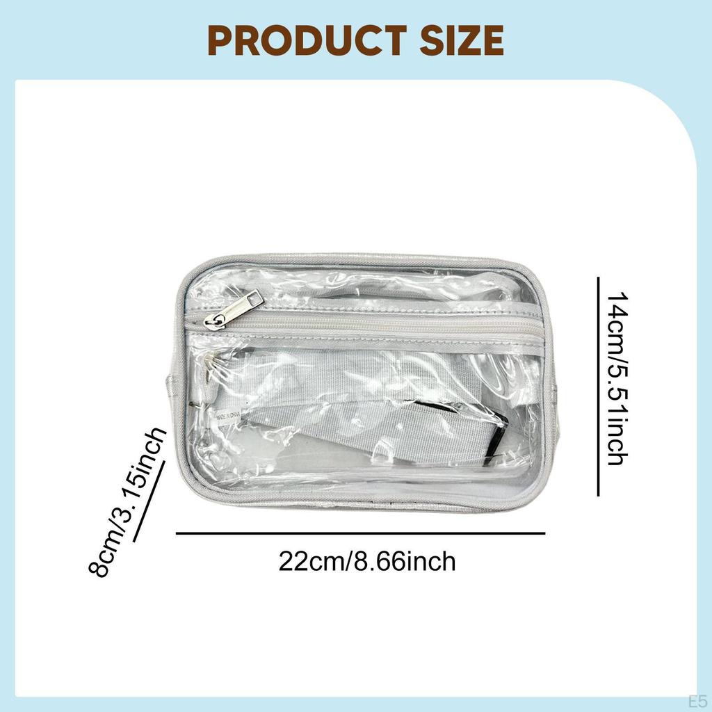 Clear Fanny Pack Waist Bag Crossbody Purse for Festival Concerts Hiking Travel