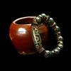 Natural Chalcedony Bracelet, Ethnic Style Tibetan Retro Product, Three-eye Cultural Jade