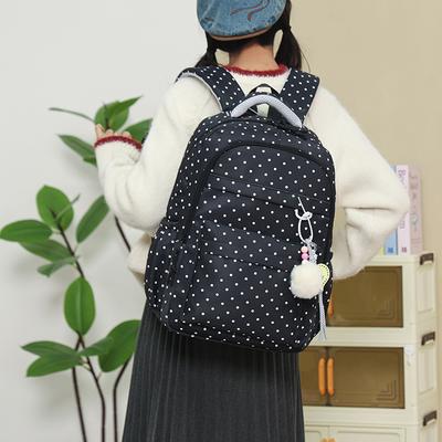 Schultasche gepunktet Mädchen Herz Rucksack, neuer kleiner frischer und hochwertiger Rucksack für College-Studenten, süße Atmosphäre Reisebuch