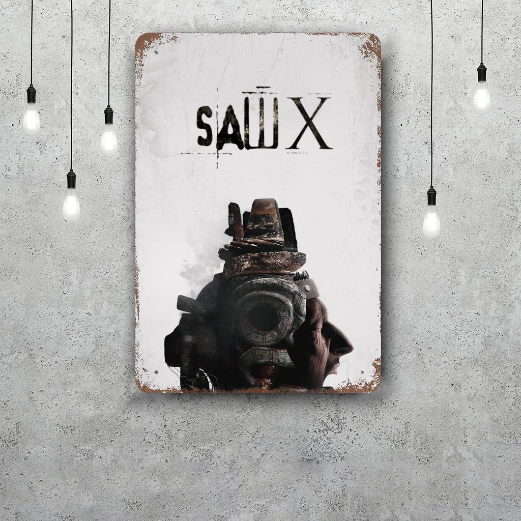 Saw X Retro Vintage Tin Sign Poster Decorative Plaque Metal Plate Wall Decor
