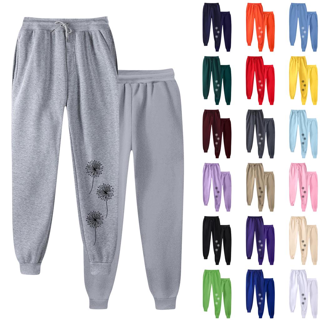 Ladies' Printed Unisex Casual Pocket Drawstring  Pants