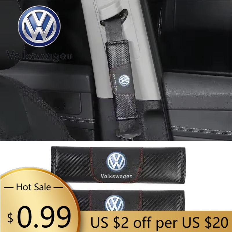 For VOLKSWAGEN VW Car Seat Belt Cover Shoulder Protector Pad for Volkswagen Polo Golf Touareg Passat B5 Touran Beetle Tiguan Sag