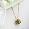Elegant Green Diamond Star Necklace: S925 Silver, Gold-Plated