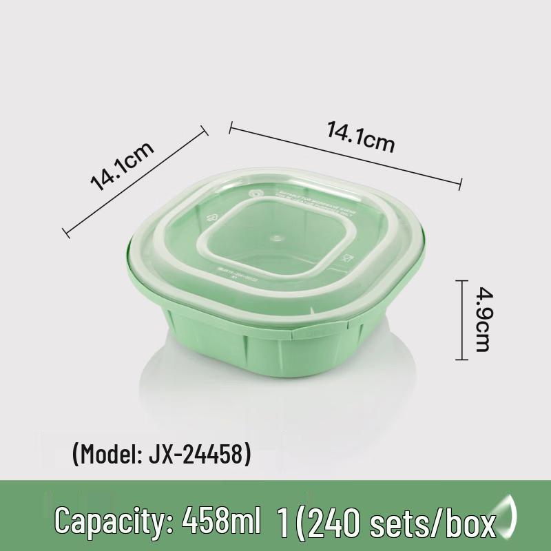 Handun Disposable Square Plastic Food Containers with Lids