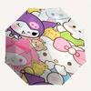 Hello Kitty, Sanrio Automatic Open/Close Umbrella-Cute Umbrella with Cute Design, Portable 3-Fold Compact Umbrella for Men & Women, Hallowee