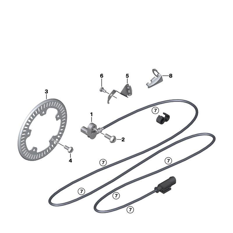 For BMW S1000RR R1200RT R1250GS ADV R Nine T G310 C400 M1000XR Compatible Motorcycle ABS Speed Sensor Signal Cable Wiring