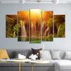 5 Panels/Set Waterfall Posters Canvas Painting Landscape Lake Pictures Canvas Prints Wall Art For Living Room Modern Home Decor