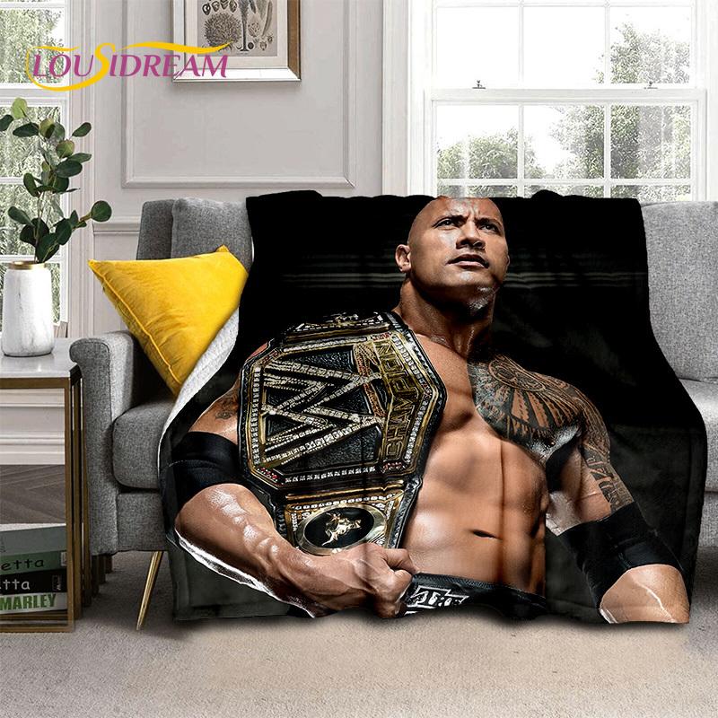 La Roccia Dwayne Johnson Attore Coperta Morbida in Flanella, Coperta da Lancio Coperta Confortevole per Picnic Letti Divano Casa Camera da Letto Regalo