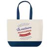 Tote Bag - PLANETEE - Musician - Blue Background - Cotton 40x45 Cm - Large Size