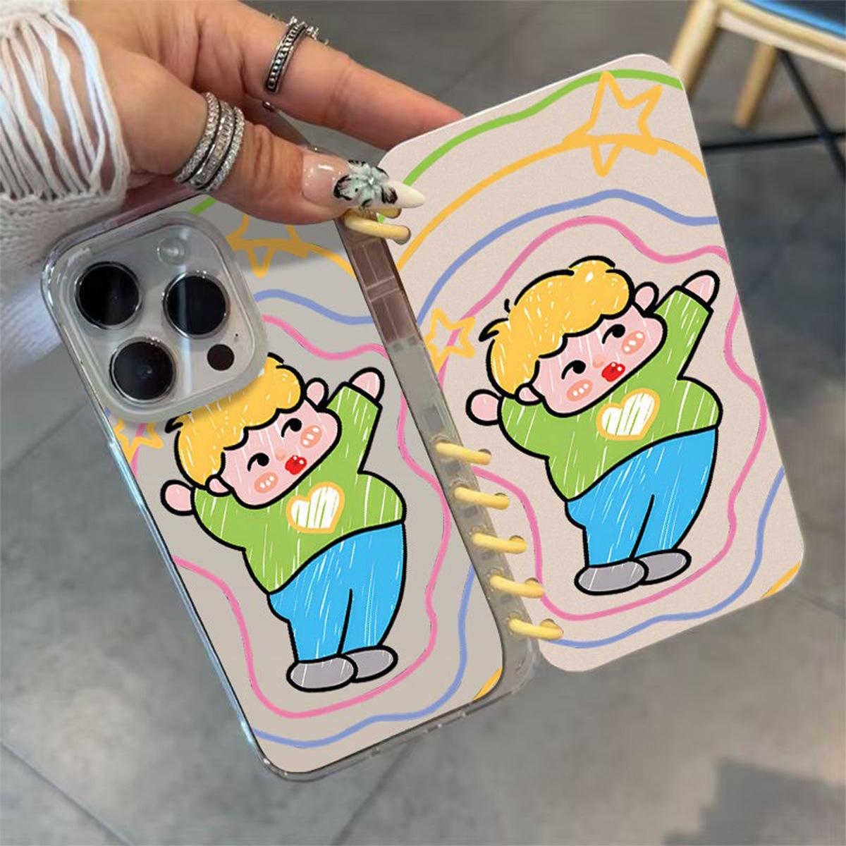 

Book Phone Case for Apple 17PROMAX Hard Shell Soft Case Ins Fashion Book Phone Protective Case For iPhone 17 Pro Max