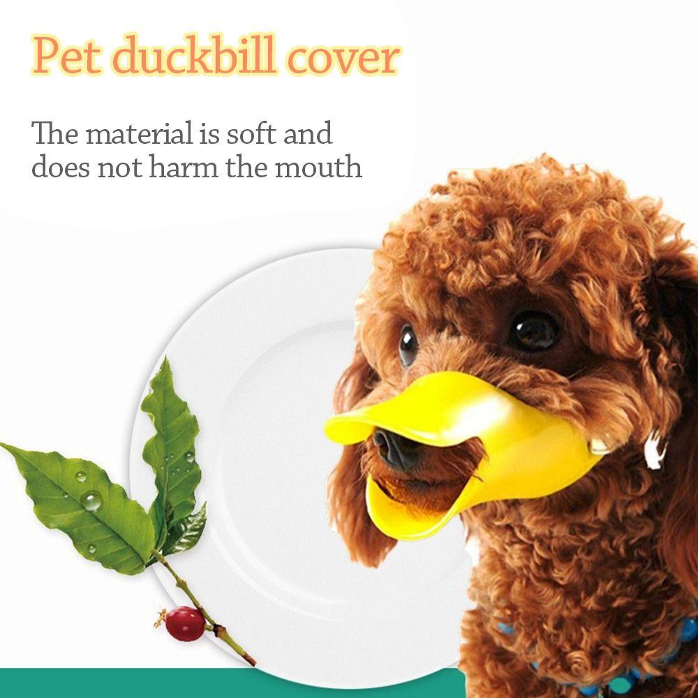 Duck Dog Mouth Muzzle TPR Pet Mouth Cover Cute Dog Mask  Small Large Dog